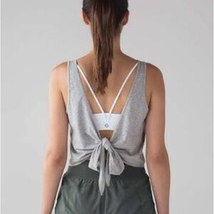 Lululemon Gray It’s a Tie Tie-Back Tank Top size 6 / 8